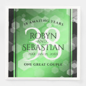 Elegant 38. Emerald Wedding Jubiläum Serviette (Vorderseite)