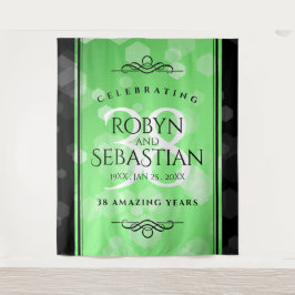 Elegant 38. Emerald Wedding Jubiläum Wandteppich