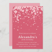 Elegant 38. Geburtstag Einladungen Pink Floral (Vorne/Hinten)