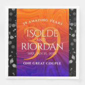Elegant 39th Agate Wedding Anniversary Celebration Serviette (Vorderseite)