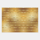 Elegant 3 Farben Gold Frohe Weihnachten Geschenkpapier Set (Vorderseite 3)