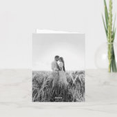 Elegant 3 Foto HandLettered Modern Simple falded Dankeskarte (Rückseite)