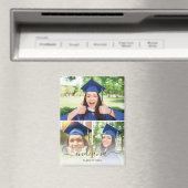 Elegant 3 Foto Monogram Custom Abschluss 2025 Magnet (In Situ (Geschirrspüler))