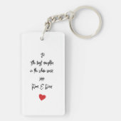 Elegant 3 Foto Monogram Custom Graduate Keepake Schlüsselanhänger (Rückseite)