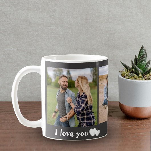 Elegant 3 Foto-Template-Tasse Kaffeetasse
