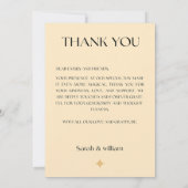 Elegant 3 Foto Wedding Dankeschön Card Einladung (Rückseite)