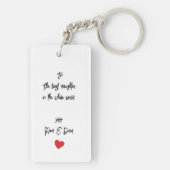 Elegant 3 FotoCollage Custom Graduate Keepake Schlüsselanhänger (Rückseite)