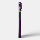 Elegant 3 Fotocollage-Namen Lila Gold Agate Case-Mate iPhone Hülle (Rückseite / Rechts)