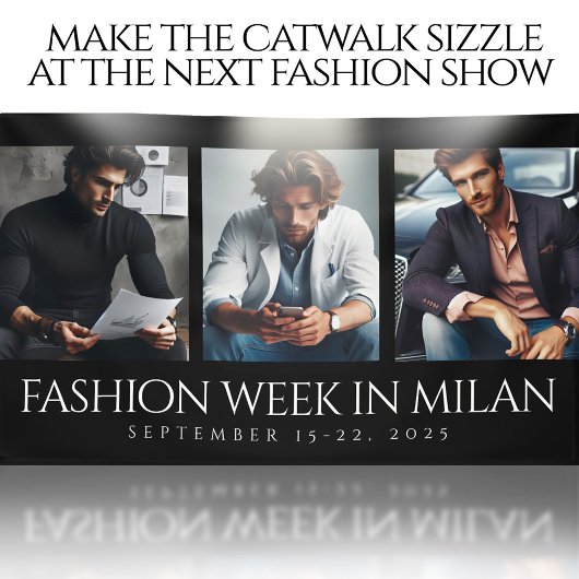 Elegant 3 Images Fotos Triptych Fashion Week Banner