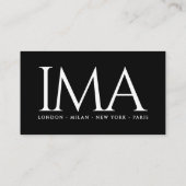 Elegant 3 Images Fotos Triptych Model Agency Visitenkarte (Rückseite)