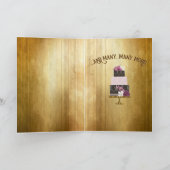 Elegant 3 Layer Cake Personalized Birthday Karte (Innenseite)