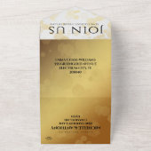 Elegant 3. Lederhochzeit All In One Einladung (Außenbereich)