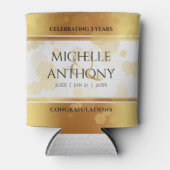 Elegant 3. Lederhochzeit Dosenkühler (Vorderseite)