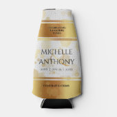 Elegant 3. Lederhochzeit Flaschenkühler (Vorderseite)