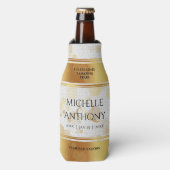 Elegant 3. Lederhochzeit Flaschenkühler (Flaschenvorderseite)