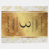 Elegant 3. Lederhochzeit Fleecedecke (Vorderseite (Horizontal))