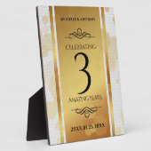 Elegant 3. Lederhochzeit Fotoplatte (Seite)