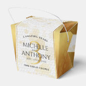 Elegant 3. Lederhochzeit Geschenkschachtel (Rückseite)