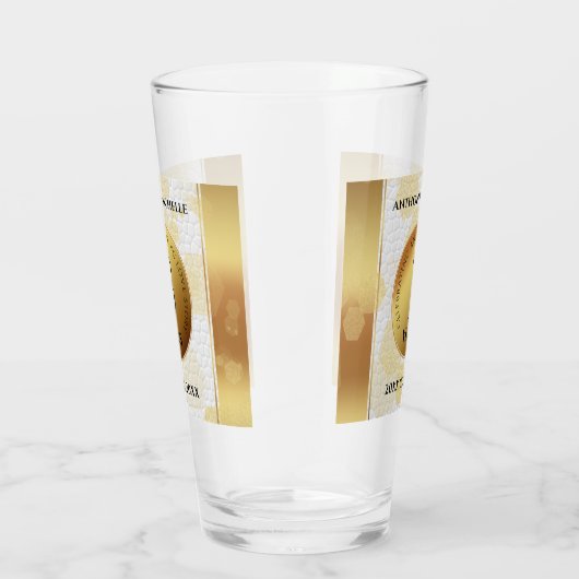 Elegant 3. Lederhochzeit Glas (Rechts)