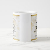 Elegant 3. Lederhochzeit Jumbo-Tasse (Vorderseite)