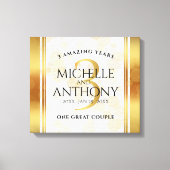 Elegant 3. Lederhochzeit Leinwanddruck (Vorderseite)