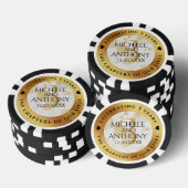 Elegant 3. Lederhochzeit Pokerchips (Stapel)