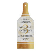 Elegant 3. Lederhochzeit Schneidebrett (Vorderseite)