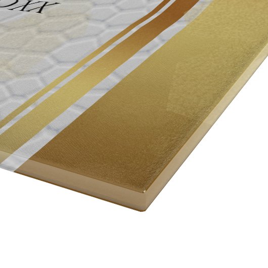 Elegant 3. Lederhochzeit Schneidebrett (Ecke)