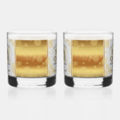 Elegant 3. Lederhochzeit Whiskyglas (Rechts)