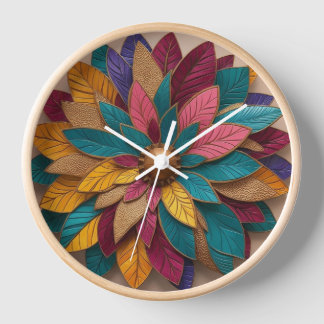 "Elegant 3D Blossom Wall Clock" Uhr