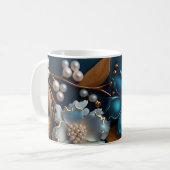 Elegant 3D Floral Bloom Design, Flower Pattern Cof Kaffeetasse (Vorderseite Links)