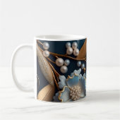 Elegant 3D Floral Bloom Design, Flower Pattern Cof Kaffeetasse (Links)