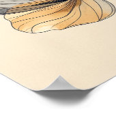  Elegant 3D White Floral Bas-Relief Sculpture on M Poster (Ecke)