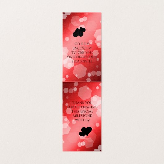 Elegant 40. 80. Ruby Wedding Jubiläum (Innenseite Aufgefaltet)