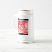 Elegant 40. 80. Ruby Wedding Jubiläum Bierglas (Vorderseite Links)