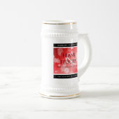 Elegant 40. 80. Ruby Wedding Jubiläum Bierglas (VorderseiteRechts)