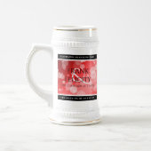 Elegant 40. 80. Ruby Wedding Jubiläum Bierglas (Links)