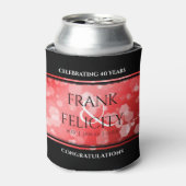 Elegant 40. 80. Ruby Wedding Jubiläum Dosenkühler (Kanne Vorderseite)