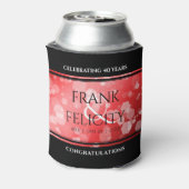 Elegant 40. 80. Ruby Wedding Jubiläum Dosenkühler (Kanne Rückseite)