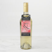 Elegant 40. 80. Ruby Wedding Jubiläum Flaschenanhänger (Auf Flasche)