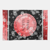 Elegant 40. 80. Ruby Wedding Jubiläum Geschirrtuch (Horizontal)