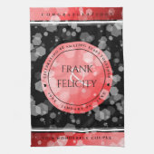 Elegant 40. 80. Ruby Wedding Jubiläum Geschirrtuch (Vertikal)