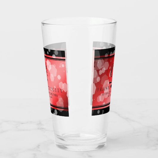 Elegant 40. 80. Ruby Wedding Jubiläum Glas (Links)