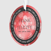 Elegant 40. 80. Ruby Wedding Jubiläum Ornament (Vorderseite)
