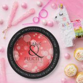 Elegant 40. 80. Ruby Wedding Jubiläum Pappteller (Party)