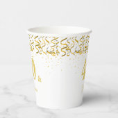 Elegant 40 & Fabulous Geburtstag auf Weiß Pappbecher (Rechts)