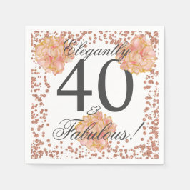 Elegant 40 & Fabulous Serviette