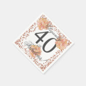 Elegant 40 & Fabulous Serviette (Ecke)