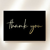 Elegant 40. Geburtstag Black Foil Dankeschön Karte