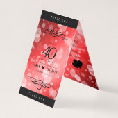 Elegant 40. Ruby Hochzeitstag Feier (Rückseite)